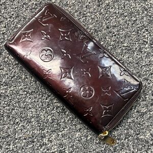 Wine Dark Brown Monogram Wallet